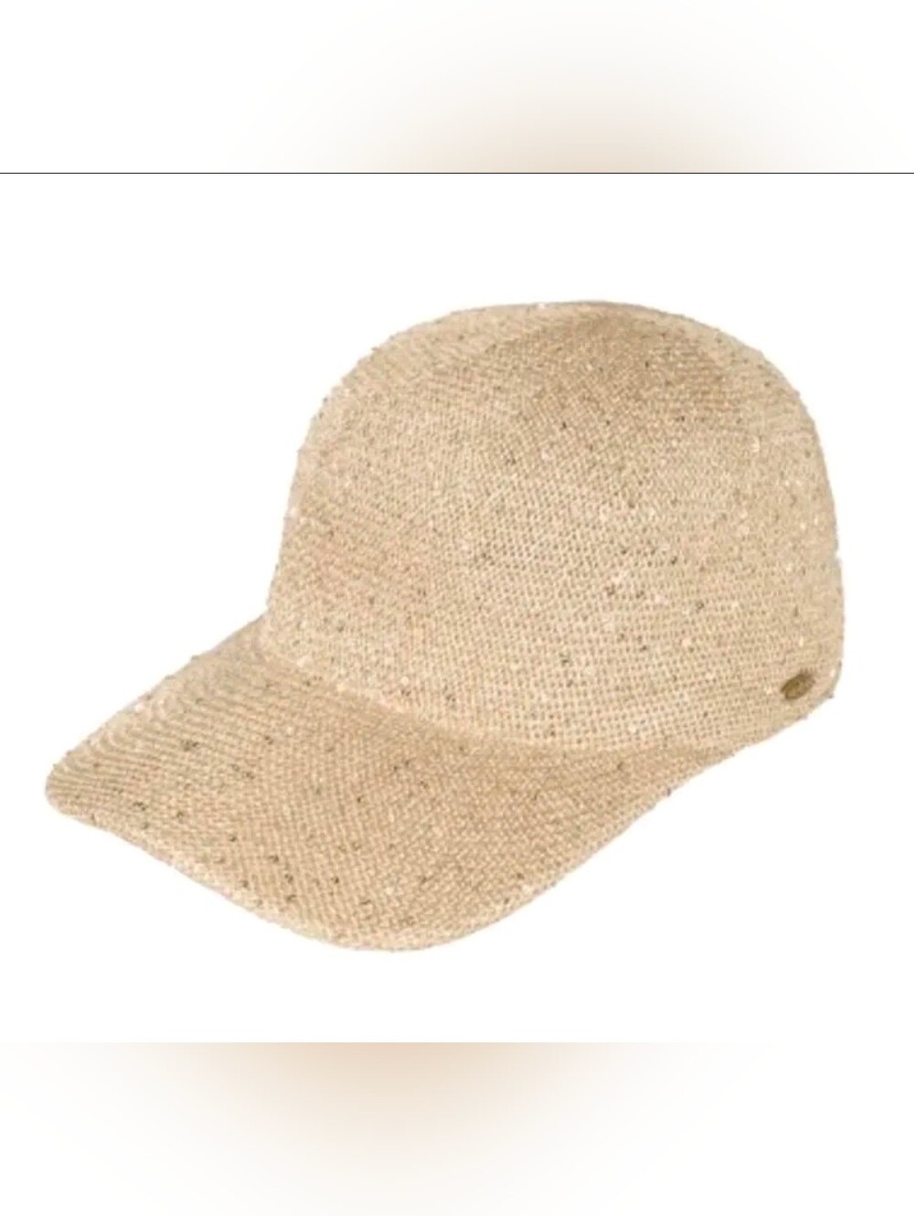 Beige Sequence Baseball Cap - Women Accessories
